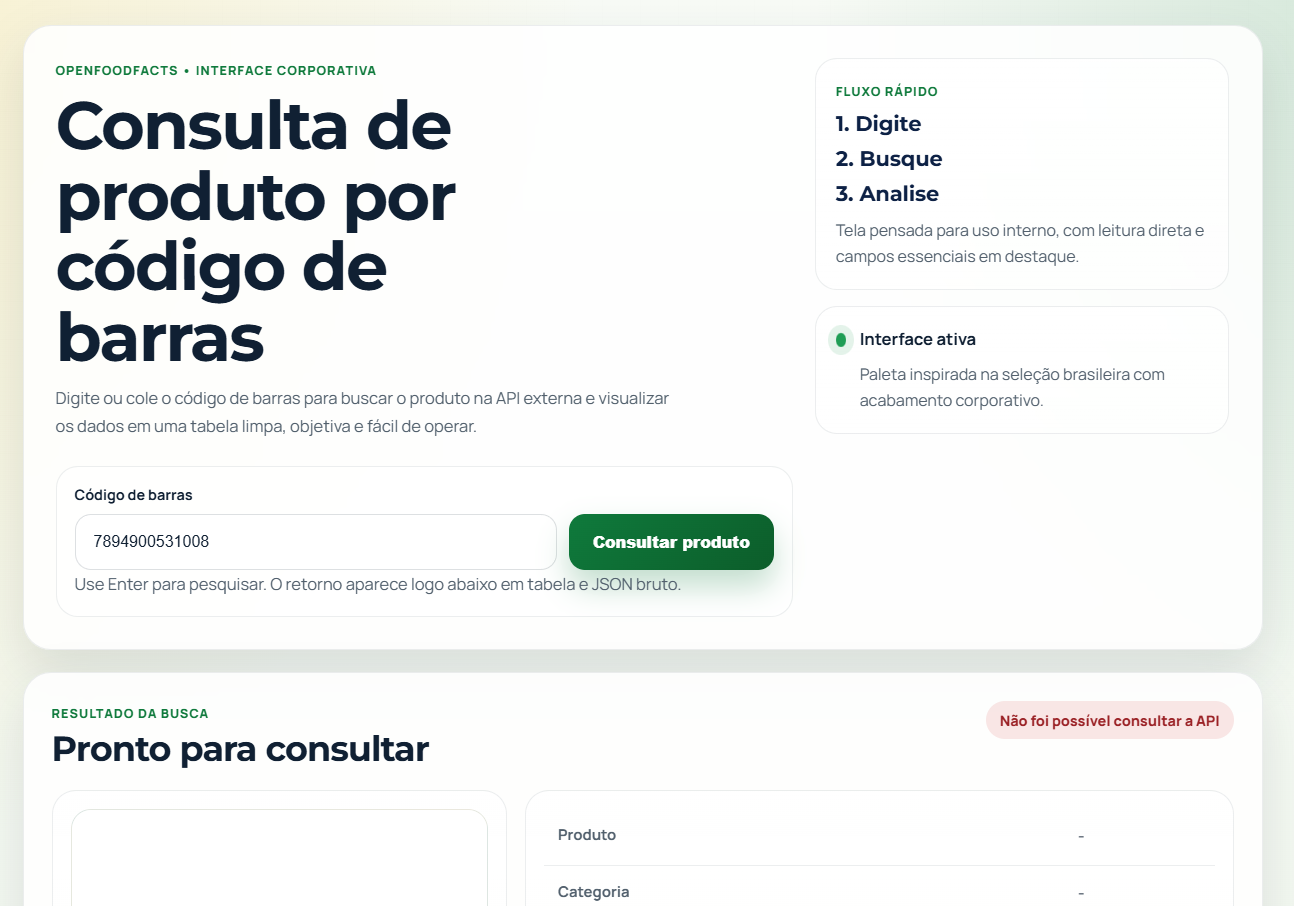 Tela principal do projeto Busca Produto
